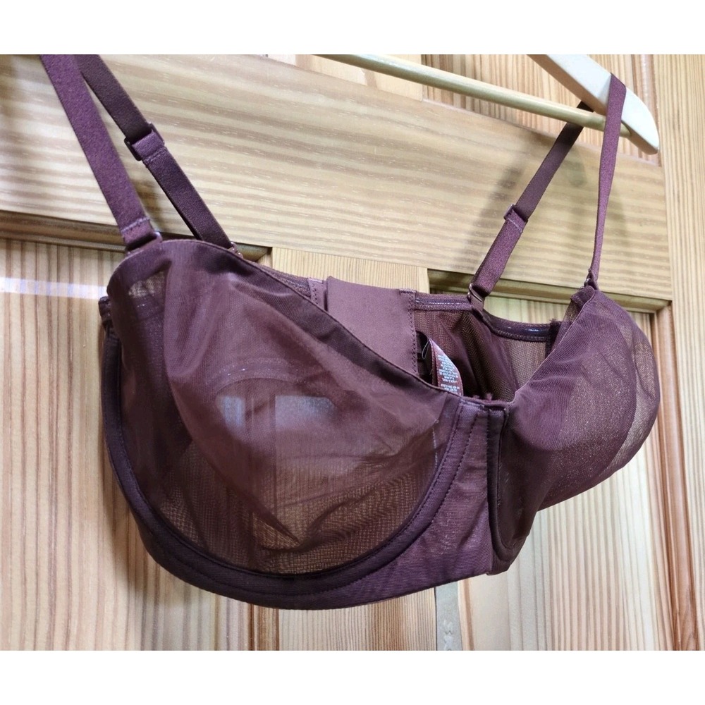 NWT 32DDD SKIMS BR-UWR-2209 Ultra Fine Mesh Strap/Strapless Underwire Bra Bronze